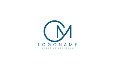 Minimalist CM Logo for Branding and Identity.