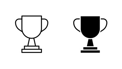 Award icon in editable stroke and flat vector illustrations