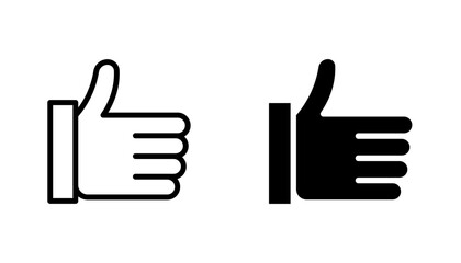 Like icon in editable stroke and flat vector illustrations