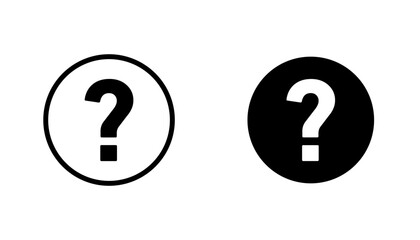 Question icon in editable stroke and flat vector illustrations