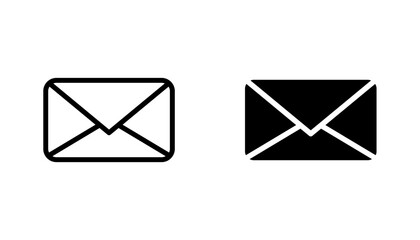 Newsletter icon in editable stroke and flat vector illustrations