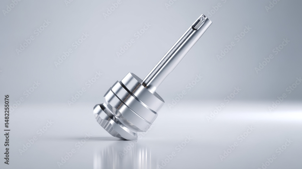 Poster a sleek metallic tool designed for precision tasks, symbolizing modern engineering.