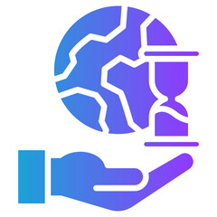 Obraz premium Resource Scarcity glyph gradient icon