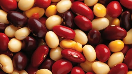 Colorful mix of beans