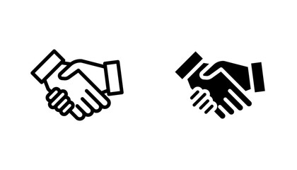 Partner icon in editable stroke and flat vector illustrations