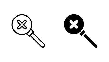 Zoom in icon in editable stroke and flat vector illustrations