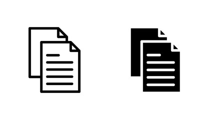 Duplicate icon in editable stroke and flat vector illustrations