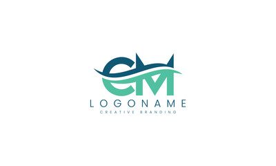 Minimalist CM Logo for Branding and Identity.