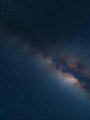 Fototapeta premium Milky way galaxy with stars and space dust in the universe, Long exposure photograph, with grain.
