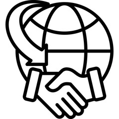 International Relations line icon