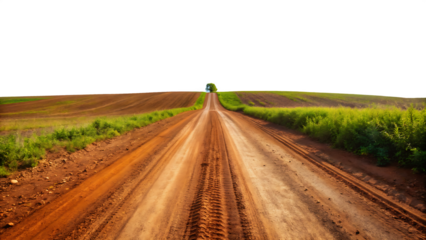dirt road isolated on white background. PNG.AI GENERATED