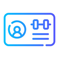 member card Line Gradient Icon