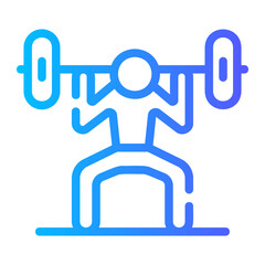 weightlifting Line Gradient Icon