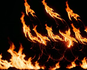 Fototapeta premium Abstract fire with dynamic flames and radiant colors.