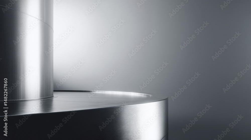 Poster abstract metallic surface with soft lighting creating a modern aesthetic.