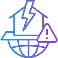Energy Crisis line gradient icon