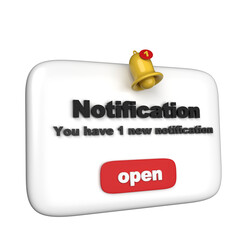 notification 3D reminder. notifications page with floating elements. Alert for business planning ,events, reminder and timetable in background. 3d vector bell render