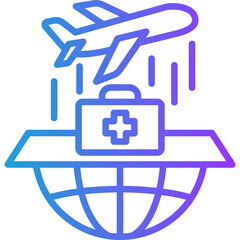 International Aid  line gradient icon