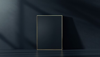 Elegant black and gold minimalist funeral flyer templates with geometric frame designs