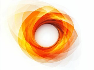Colorful abstract swirl design with orange and yellow tones