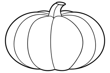 pumpkin silhouette line art vector illustration with a white background