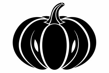 pumpkin silhouette line art vector illustration with a white background