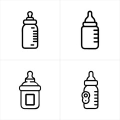 Baby Bottle icon set  