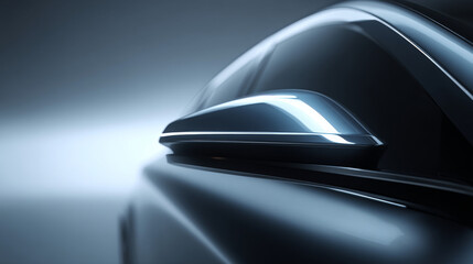 Close-up of a sleek car design showcasing luxury and modern technology.