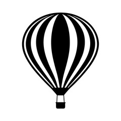 Obraz premium a hot air balloon with a striped pattern silhouette