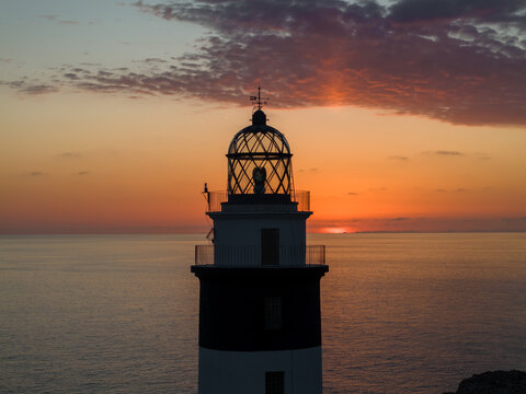 Faro de la Isla del Aire en Menorca, Islas Baleares, Espa&ntilde;a