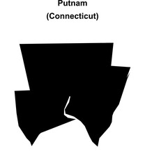 Putnam (Connecticut) blank outline map