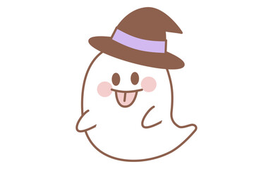 シンプルなオバケのかわいいイラスト