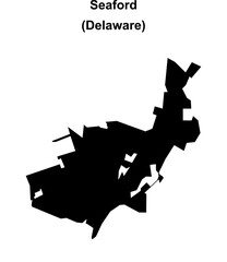 Seaford (Delaware) blank outline map