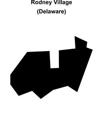 Rodney Village (Delaware) blank outline map
