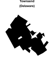 Townsend (Delaware) blank outline map