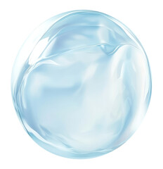 Obraz premium PNG Real bubble sphere blue translucent.