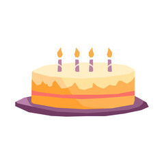 birthday cake with candles