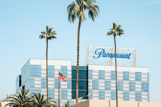 Los Angeles, United States - April 04, 2025 - paramount building at the sunset boulevard of beverly hills