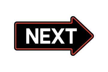 Next arrow graphic design direction navigation sign