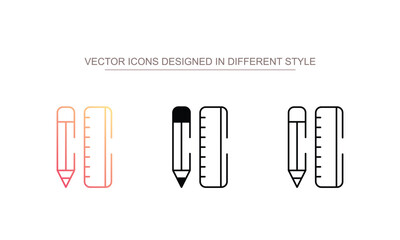 Design Tools icon design with white background stock illustration