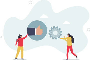 Team building activity for effective business partnership .Collaboration and teamwork power for company growth and productive employee work . character life .