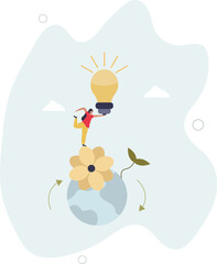 Sustainable ESG industry. Environmental, Social, and Corporate Governance concept. character life .