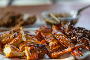 Roasted Chicken On The Table