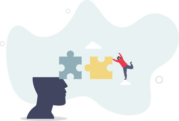 emotional burnout and other psychological problems.connecting puzzle elements. character life .