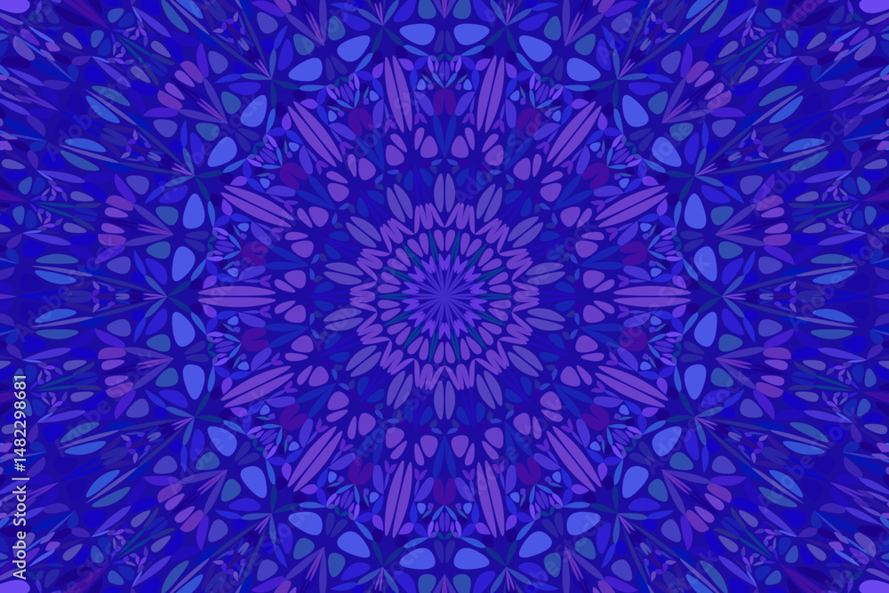 Poster dynamic geometrical circular floral pattern landing page background