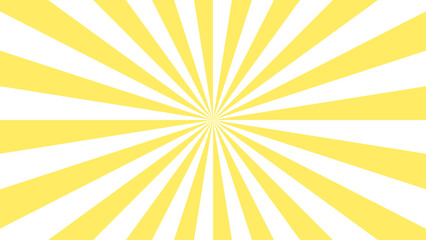 Yellow pop sunburst background. Pop bright concentration line background and promotional template.
