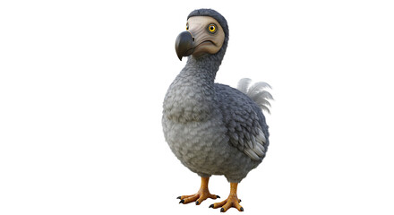 Obraz premium Illustration showcasing an extinct dodo bird against a white background
