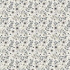 abstract seamless pattern with flowers