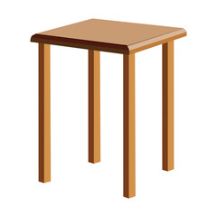 Simple wooden side table with four straight legs and a rectangular top