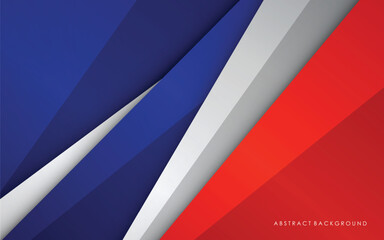 Obraz premium Abstract background blue, red, white and silver color modern design